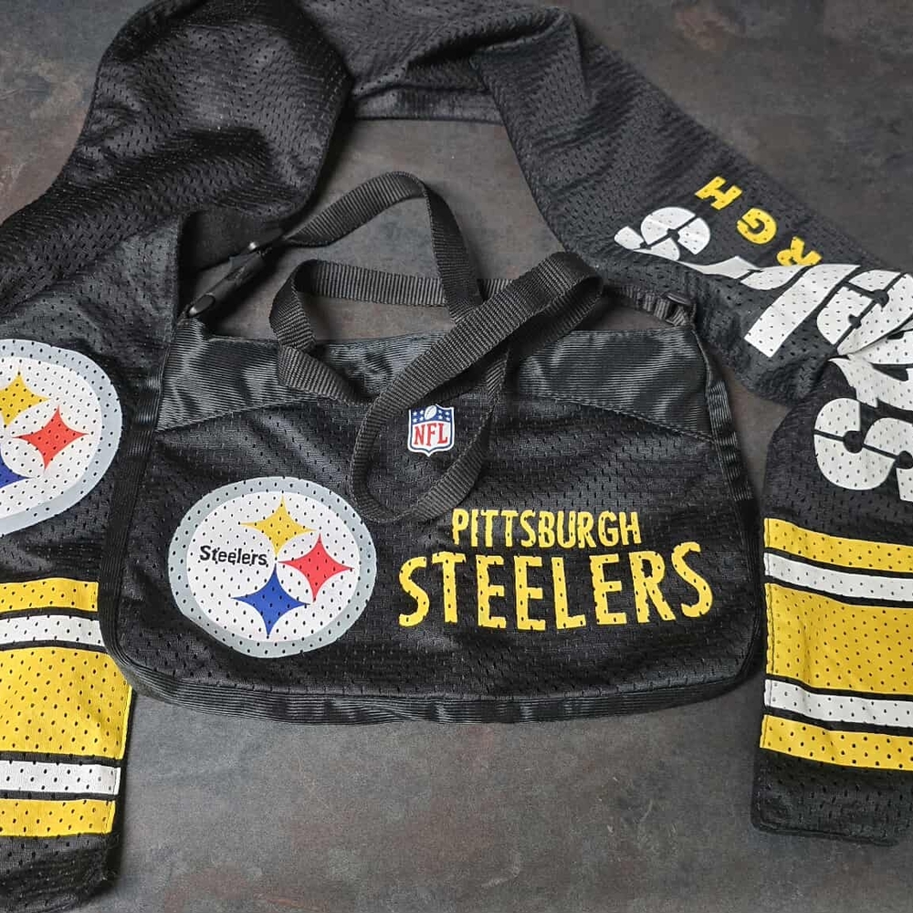 Pittsburgh Steelers Black Hobo Bag